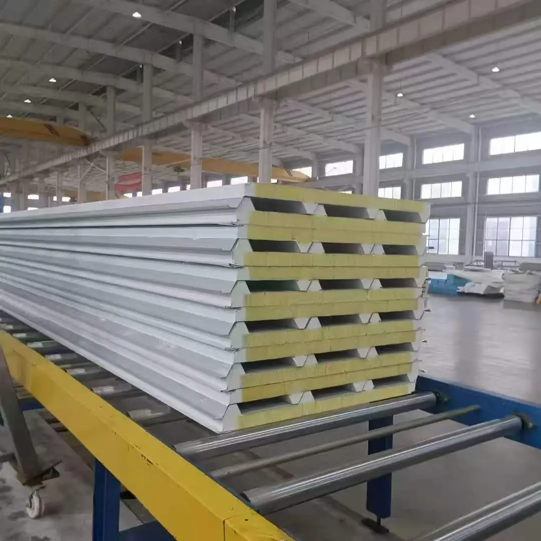 ມຸງ Rock Wool Sandwich Panel